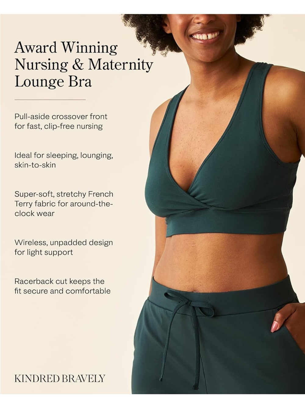 Kindred Bravely French Terry Nursing Sleep Bra Black XL - Picture 11 of 13
